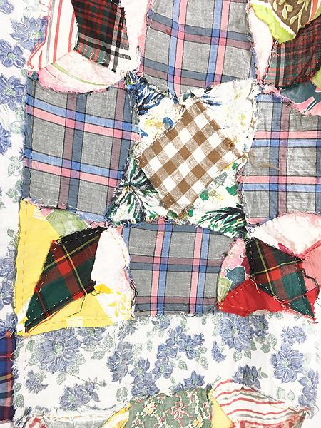 古着 ビンテージ 70s パッチワーク ブランケット 大判 キャンプ ラグ 美品 古着 ビンテージ 70s パッチワーク ブランケット 大判 キャンプ ラグ 美品