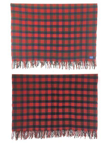 雑貨 古着 90s Pendleton ターターン チェック柄 ウール ブランケット ファブリック