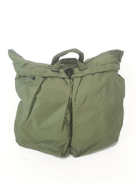 雑貨 古着 90s 米軍 US ARMY FLYER'S ナイロン ヘルメット ハンド バッグ 大型