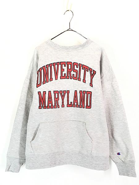古着 80s USA製 Champion Reverse Weave 「MARY LAND」 2段 カレッジ Wフェイス リバース スウェット トレーナー XLの通販はトレーナー・スウェット