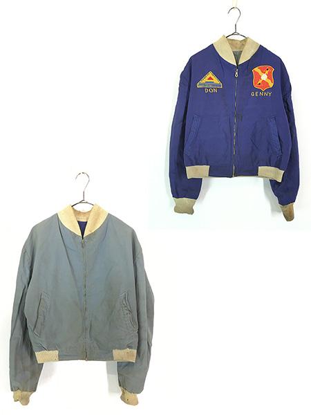 古着 50s 米軍 GERMANY 「SCHWABISCH-HALL」 チェック ライナー コットン スーベニア ツアー ジャケット L位