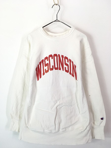 古着 90s Champion Reverse Weave 「WISCONSIN」 カレッジ リバース スウェット XL 古着