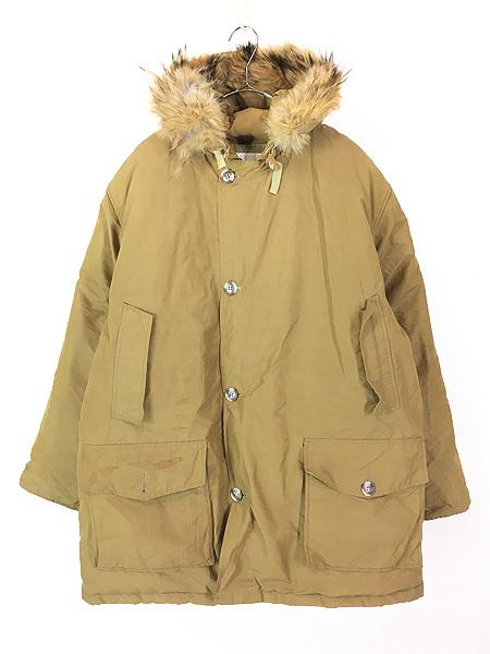 古着 70s WoolRich 60/40クロス コヨーテファー アークティック パーカー ダウン コート ジャケット XL位の通販は 23,760円
