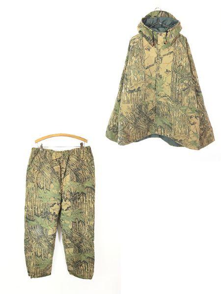 古着 80s USA製 Cabela's 「GORE-TEX」 リアルツリー カモ 迷彩 Thinsulate パデッド ゴア ジャケット パーカー & パンツ セットアップ X
