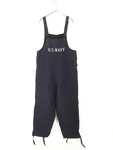 40s US NAVY N-1 デッキパンツ オーバーオール バックステンシル