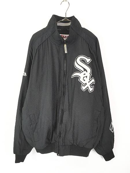 古着 90s MLB Chicago White Sox ホワイトソックス フリース ライナー ウォームアップ ジャケット XL