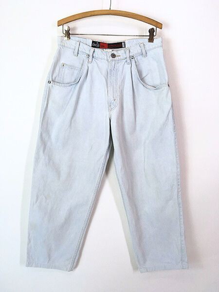 古着 90s Levi's Silver Tab 661-0736 「Loose」 アイスブルー デニム タック パンツ ジーンズ ルーズ W31 L25の通販は 9,317円