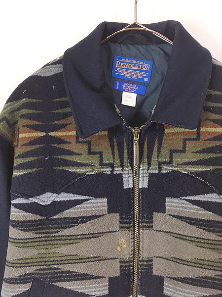 【美品】90s USA製　ダイワ精工期　ペンドルトン　ウールジャケット　総柄 90年代 90s ペンドルトン アメリカ製 総柄 大判 | ビンテージ