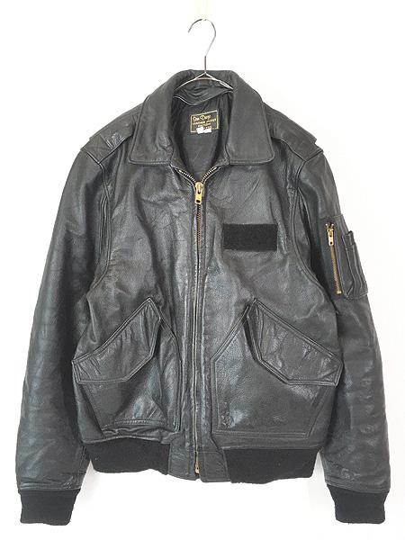 古着 90s USA製 San Diego Leather Jacket Factory シガーポケット 本革 レザー フライト ジャケット 44の通販は 17,963円