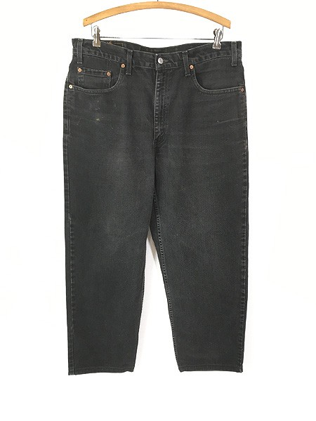 古着 90s Canada製 Levi's 550-0260 サルファ スーパー ブラック デニム パンツ ジーンズ スリム W37 L28の通販は