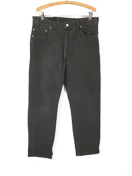 古着 00s USA製 Levi's 505-0260 サルファ ブラック デニム パンツ ジーンズ スリム W35 L31