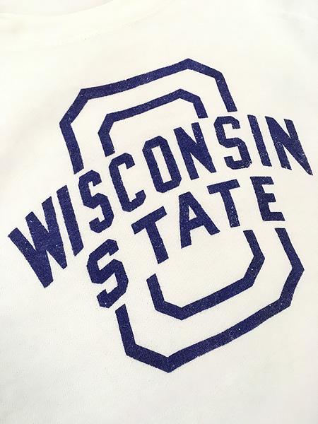 古着 60s Mayo Spruce 「WISCONSIN STATE」 長リブ ラグラン スウェット トレーナー M 古着 60s Mayo Spruce 「WISCONSIN STATE」 長リブ ラグラン
