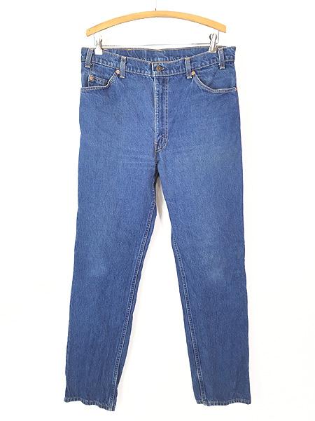 古着 90s USA製 Levi's 509-0215 濃紺 ブルー デニム パンツ ジーンズ スリム W35 L31