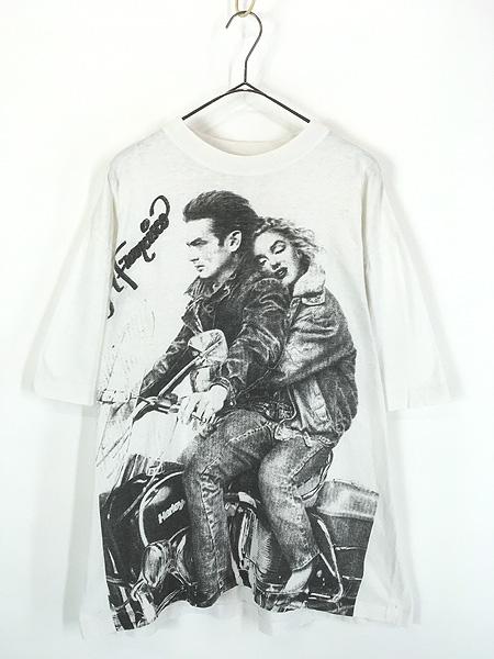 ジェームスディーン 90s USA製 シングルステッチ プリントTシャツ L 白 ジェームスディーン 90s USA製 シングルステッチ プリントT