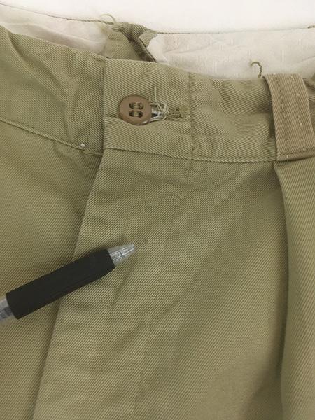 古着 50s 米軍 US ARMY 「メッシュポケット」 ミリタリー 8.2oz チノ トラウザーズ タック ショーツ ハーフ パンツ チノパン 32R