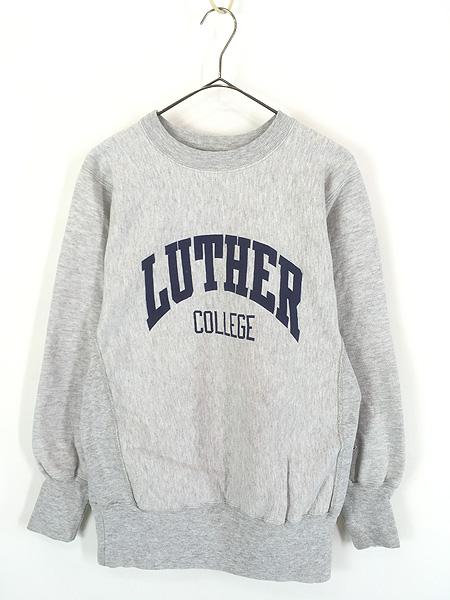 古着 90s USA製 Champion Reverse Weave 「LUTHER COLLEGE」 2段 カレッジ スウェット トレーナー M 古着