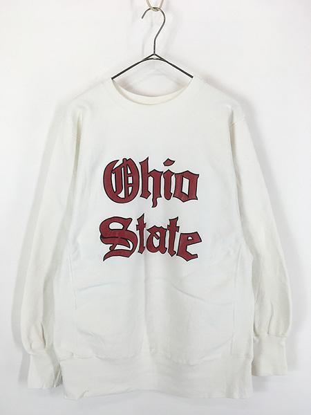 古着 90s Champion Reverse Weave 「Ohio State」 2段 カレッジ スウェット トレーナー M位 古着