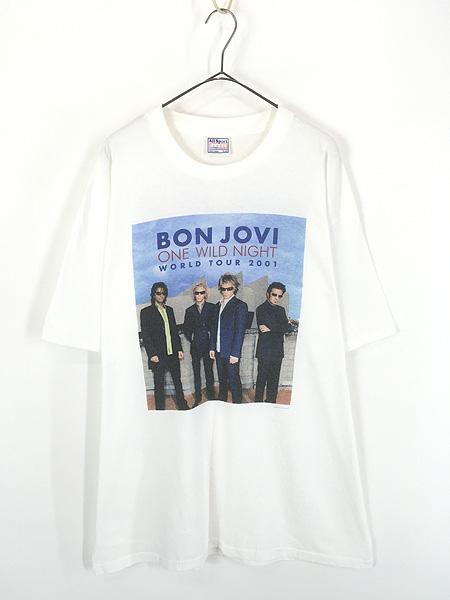 古着 00s BON JOVI 「ONE WILD NIGHT」 ツアーワールド ハード ロック バンド Tシャツ XL