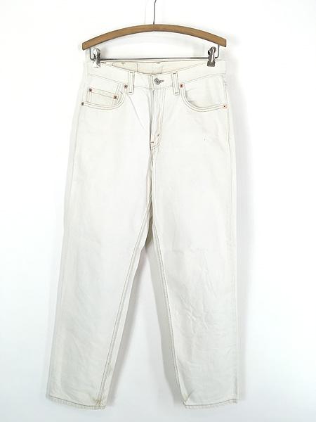 古着 90s USA製 Levi's 550 ホワイト デニム パンツ ジーンズ テーパード W30 L30