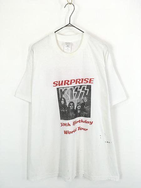 古着 00s KISS 「SURPRISE」 30th Birthday World Tour キッス メンバー フォト メタル ロック バンド Tシャツ XL