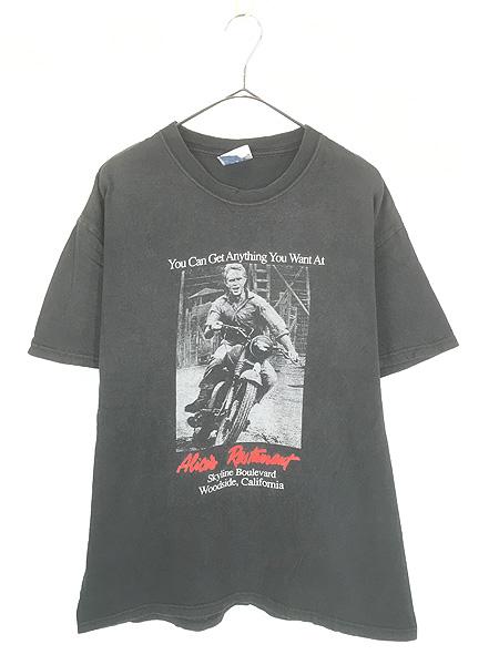 古着 90s 「Alices Restaurant」 Steve McQueen マックイーン 大脱走 フォト 映画 ムービー Tシャツ L