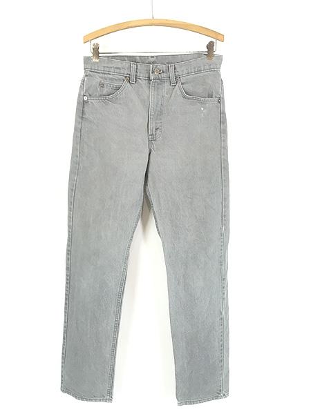 古着 90s USA製 Levi's 505-0236 先染め グレー デニム パンツ ジーンズ スリム W31 L31
