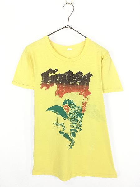 古着 70s USA製 Grateful Dead 「Season Pass 1976」 貴重!! ゴースト スカル & ガンジャ ロック バンド Tシャツ L位