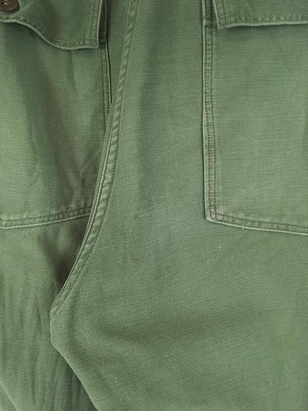古着 60s 米軍 US ARMY 「初期」 8.5oz コットンサテン ミリタリー ベイカー パンツ ストレート W31 L30