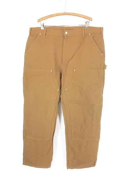 古着 10s USA製 Carhartt BRN ブラウン ダック Wニー ワーク ペインター パンツ W43 L31 古着