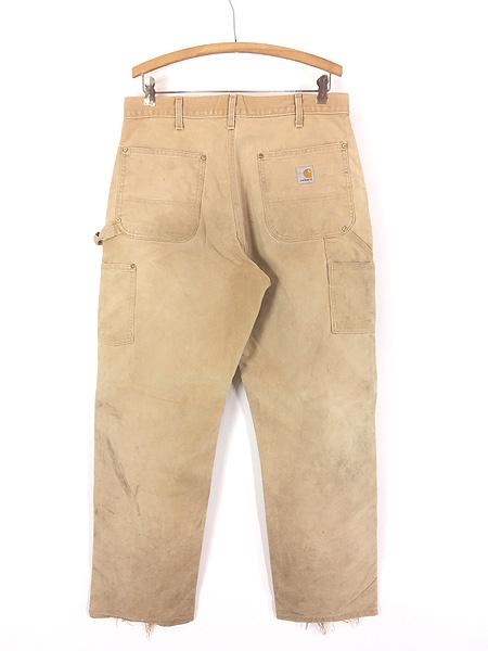 古着 00s USA製 Carhartt BRN フェード ブラウン ダック Wニー