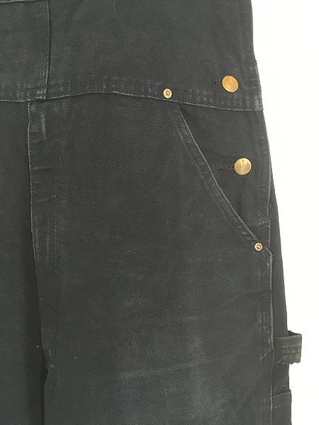 古着 90s- Carhartt BLK ブラック ダック Wニー ワーク オーバーオール