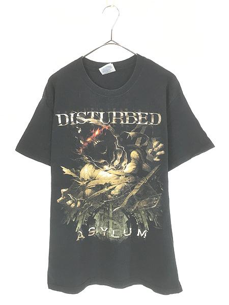 古着 10s DISTURBED 「ASYLUM」 ツアー ヘヴィ メタル ロック バンド Tシャツ L