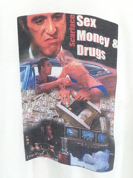 古着 00s SCARFACE 「Sex Money & Drugs」 アル パチーノ フォト 映画 ムービー Tシャツ 2XL 古着 00s SCARFACE 「Sex Money & Drugs」 アル パチーノ フォト 映画