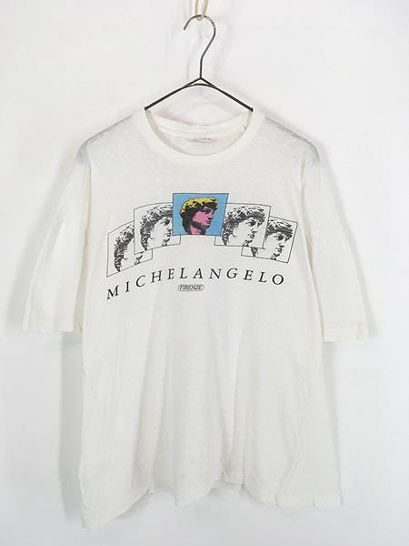 古着 80s MICHELANGELO ミケランジェロ アート Tシャツ XXL