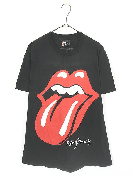 古着 80s USA製 Rolling Stones 「North American Tour 1989」 ツアー ビッグタン ロック バンド Ｔシャツ XL ミント!!