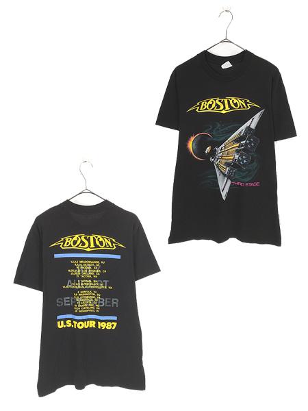 古着 80s USA製 Boston 「Third Stage US Tour」 ツアー プログレ ロック バンド Tシャツ XL