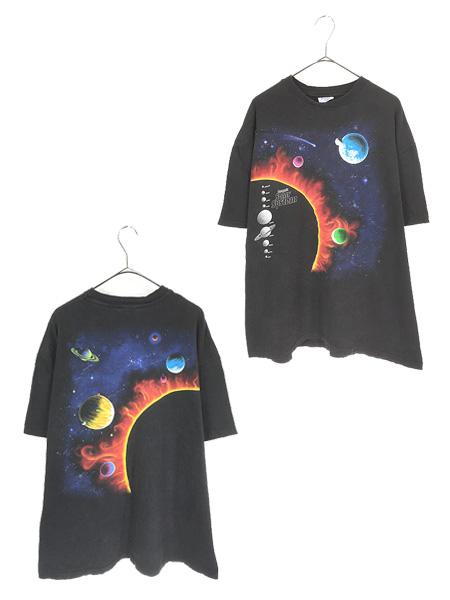 古着 90s USA製 Dynamic Solar System 宇宙 太陽 天体 グラフィック アート Tシャツ XL