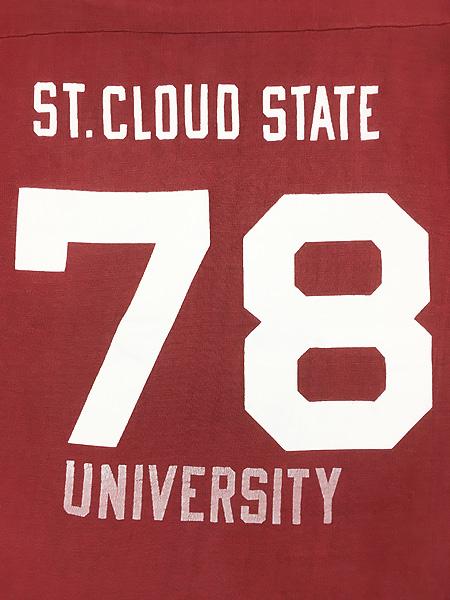 古着 70s USA製 Champion 「ST.CLOUD STATE」 カレッジ ナンバリング フットボール Tシャツ M 古着 古着 70s USA製 Champion 「ST.CLOUD STATE」 カレッジ ナンバリング