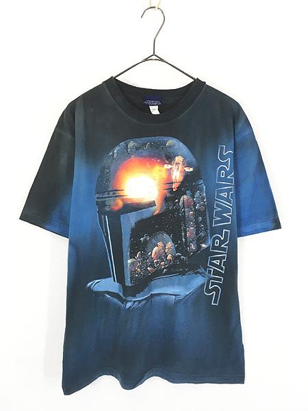古着 00s STAR WARS スターウォーズ マンダロリアン ディン ジャリン 宇宙 惑星 SF 映画 ムービー Tシャツ M位 古着
