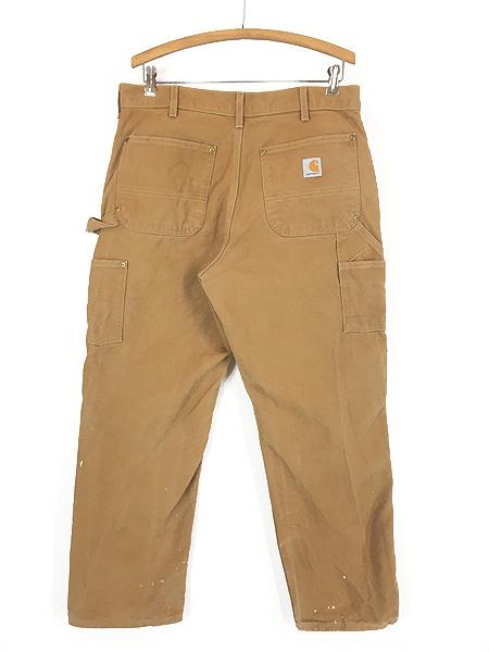 古着 USA製 Carhartt BRN ブラウン ダック Wニー ワーク ペインター