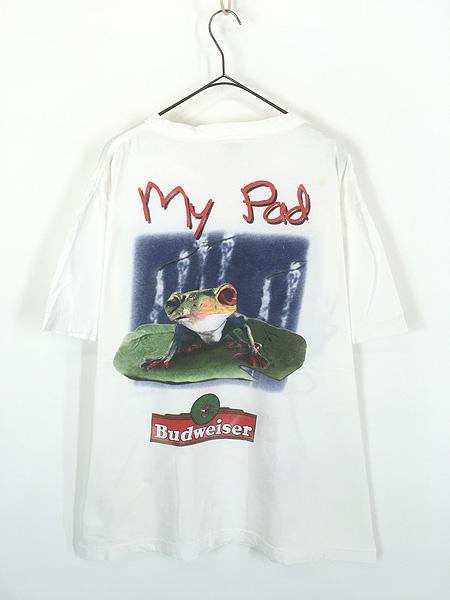 古着 90s バドワイザー 半袖 シャツ ビール 企業 カエル ブラック 黒 ⑤ 古着 90s USA製 Budweiser バドワイザー ビール 企業 カエル Tシャツ