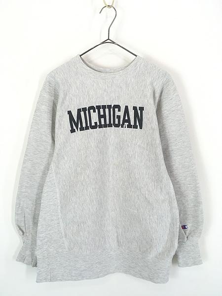 古着 90s Champion Reverse Weave 「MICHIGAN」 カレッジ リバース スウェット L 古着