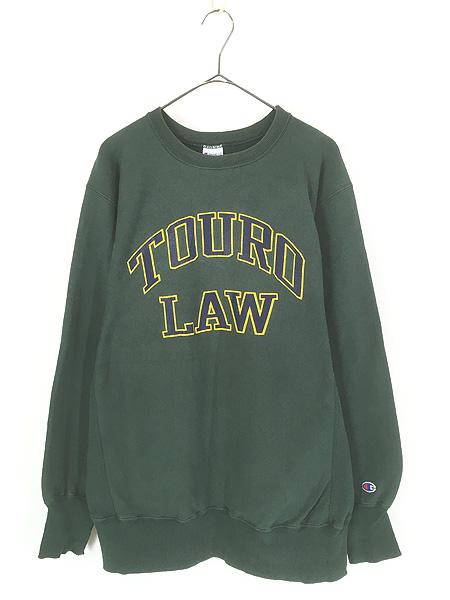 古着 90s USA製 Champion Reverse Weave 「TOURO LAW」 リバース スウェット XL 古着