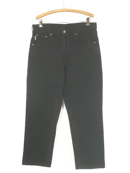 古着 00s Carhartt BLK ブラック デニム パンツ ストレート W34 L30 古着