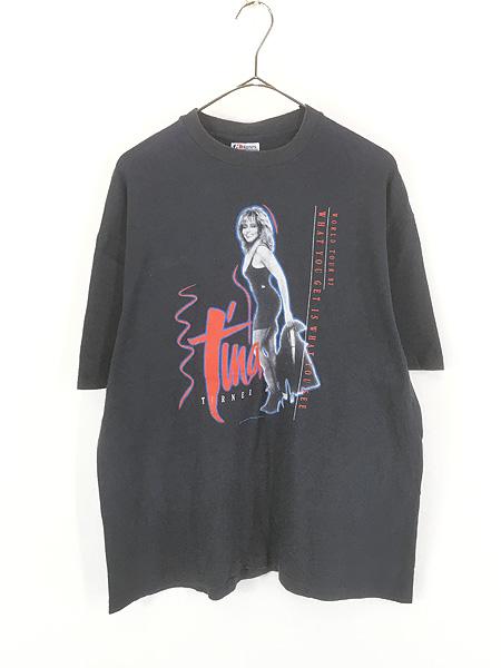レディース 古着 80s USA製 Tina Turner 「BREAK EVERY PULE WORLD TOUR 87」 ツアー R&B ソウル ミュージック Tシャツ XL