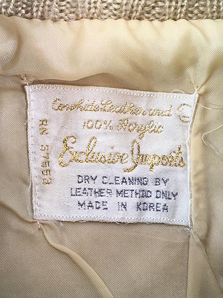 レディース 古着 80s Exclusive Juports パッチワーク風 本革 スエード