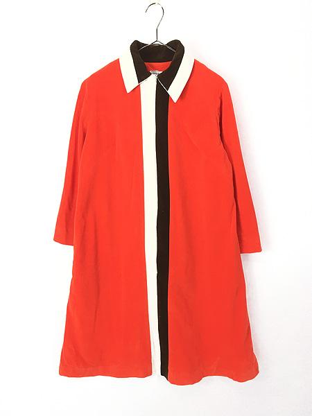 レディース 古着 70s USA製 lAppel 3color 切替 デザイン ハーフジップ 長袖 ベロア ワンピース ミモレ丈 S位  古着