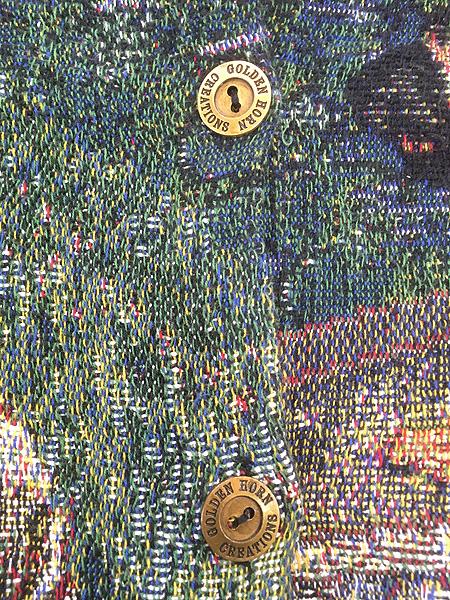 レディース 古着 GOLDEN HORN CREATIONS 犬 わんちゃん アニマル 総柄