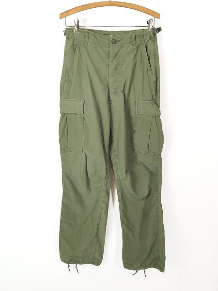 レディース 古着 60s 米軍 US ARMY 「3rd」 ノンリップ ポプリン ミリタリー ジャングル ファテーグ カーゴ パンツ L位 古着