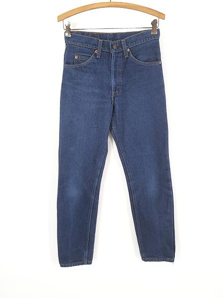 レディース 古着 80s USA製 Levi's 509-0917 オレンジタブ 濃紺 ブルー デニム パンツ ジーンズ スリム W28 L29 古着